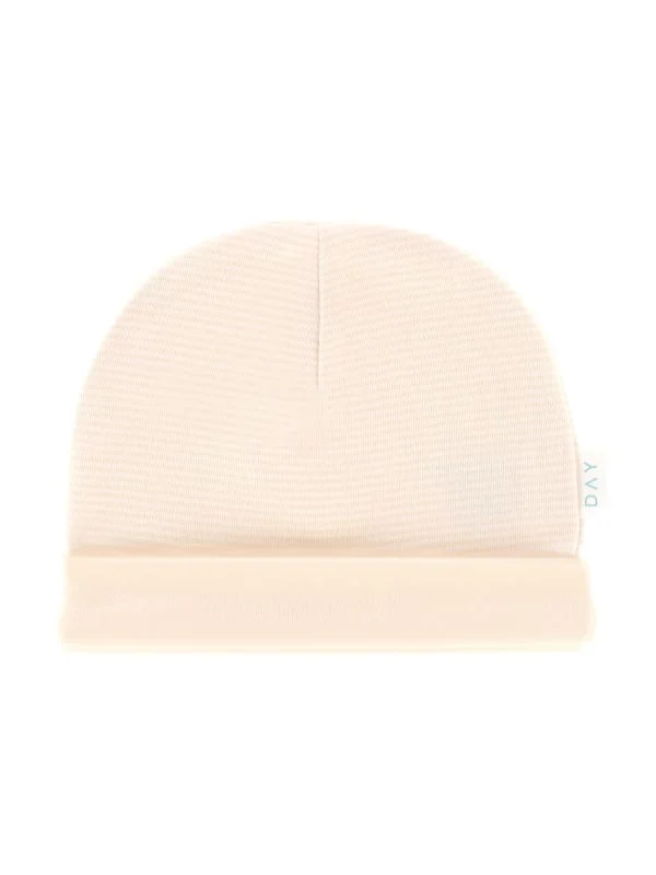 DAY Mütze - Apricot gestreift - 0-6 Monate