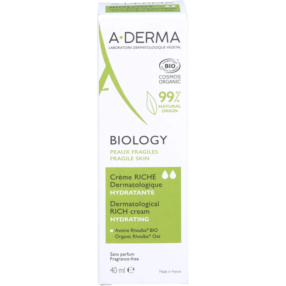 A-DERMA Biology Creme Reichhaltig – dermatologisch, 40 ml CRE