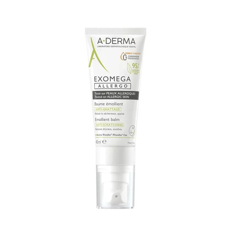 A-DERMA Exomega Allergo Anti-Kratz-Erweichungsbalsam, 40 ml