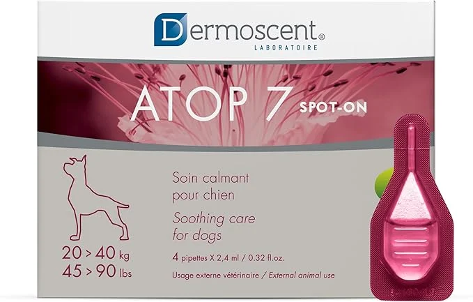Dermoscent Atop7 Spot On Behandlung für Haustiere 4 Pipetten à 2,4 ml