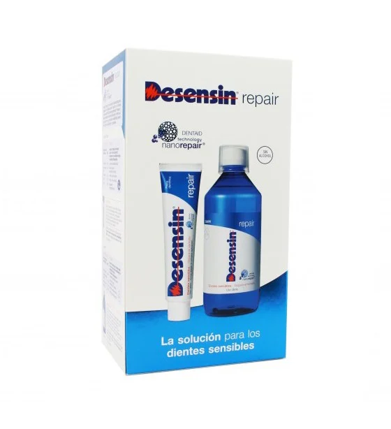 DESENSIN Repair Pack Empfindliche Zähne: Zahnpasta 75 ml + Mundwasser 500 ml