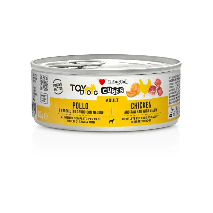 Disugual Cubos Pollo und Schinken Tiernahrung für Erwachsene Hunde 12x85g