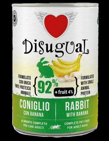 Disugual Fruit Conejo y Banana Paté Húmedo 400gr