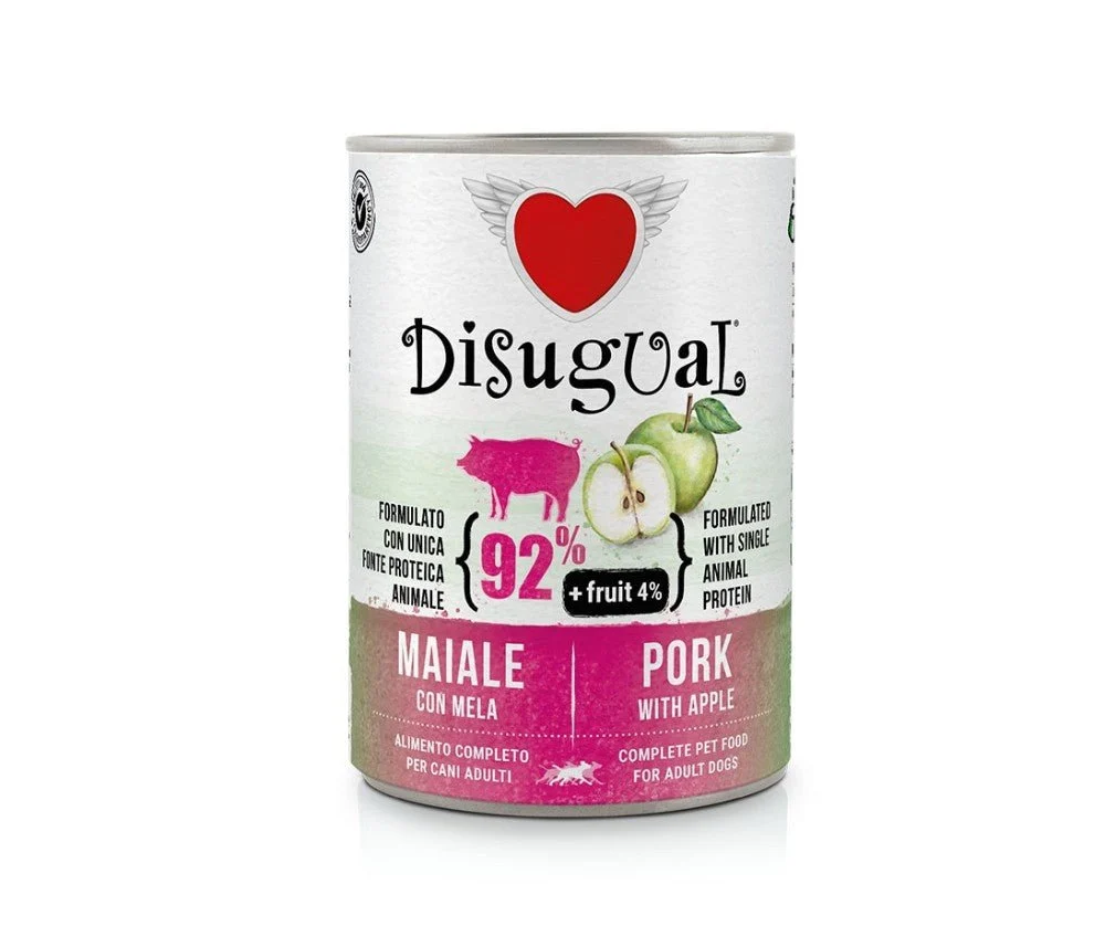 Disugual Fruit Dog Cerdo Manzana Comida Húmeda 400g