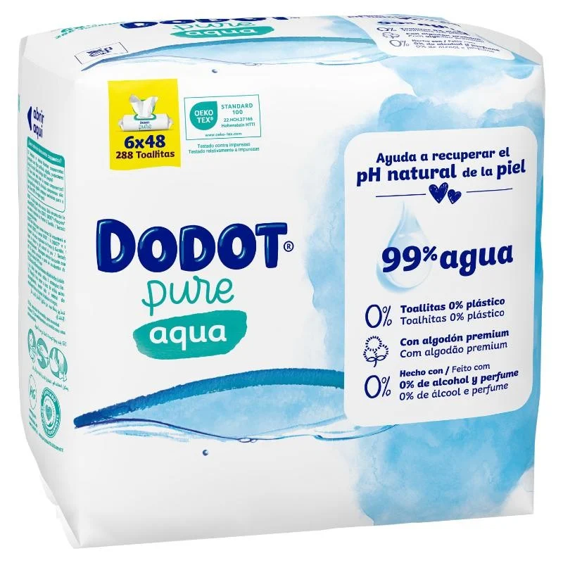 Dodot Aqua Plastic Free 6x48 (288 Stück)