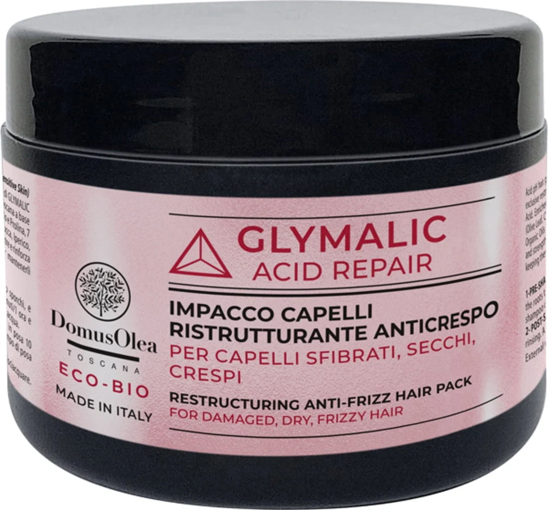 Domus Olea Toscana GLYMALIC Acid Repair Haarmaske Anti-Frizz, 250 ml
