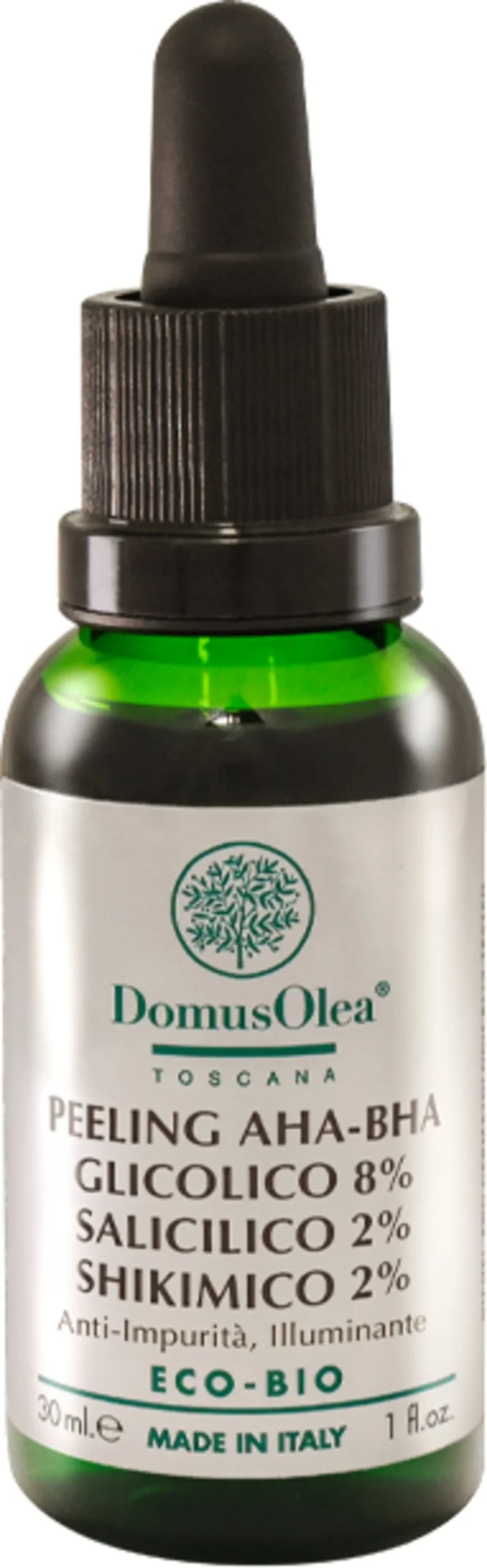 Domus Olea Toscana Peeling AHA-BHA Glykolsäure 8%,m Salizylsäure 2% & Shikimisäure 2%, 30 ml