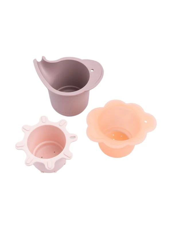 Done By Deer Elphee Wasser Spiel & Stapelbecher - 3 Stück - Powder