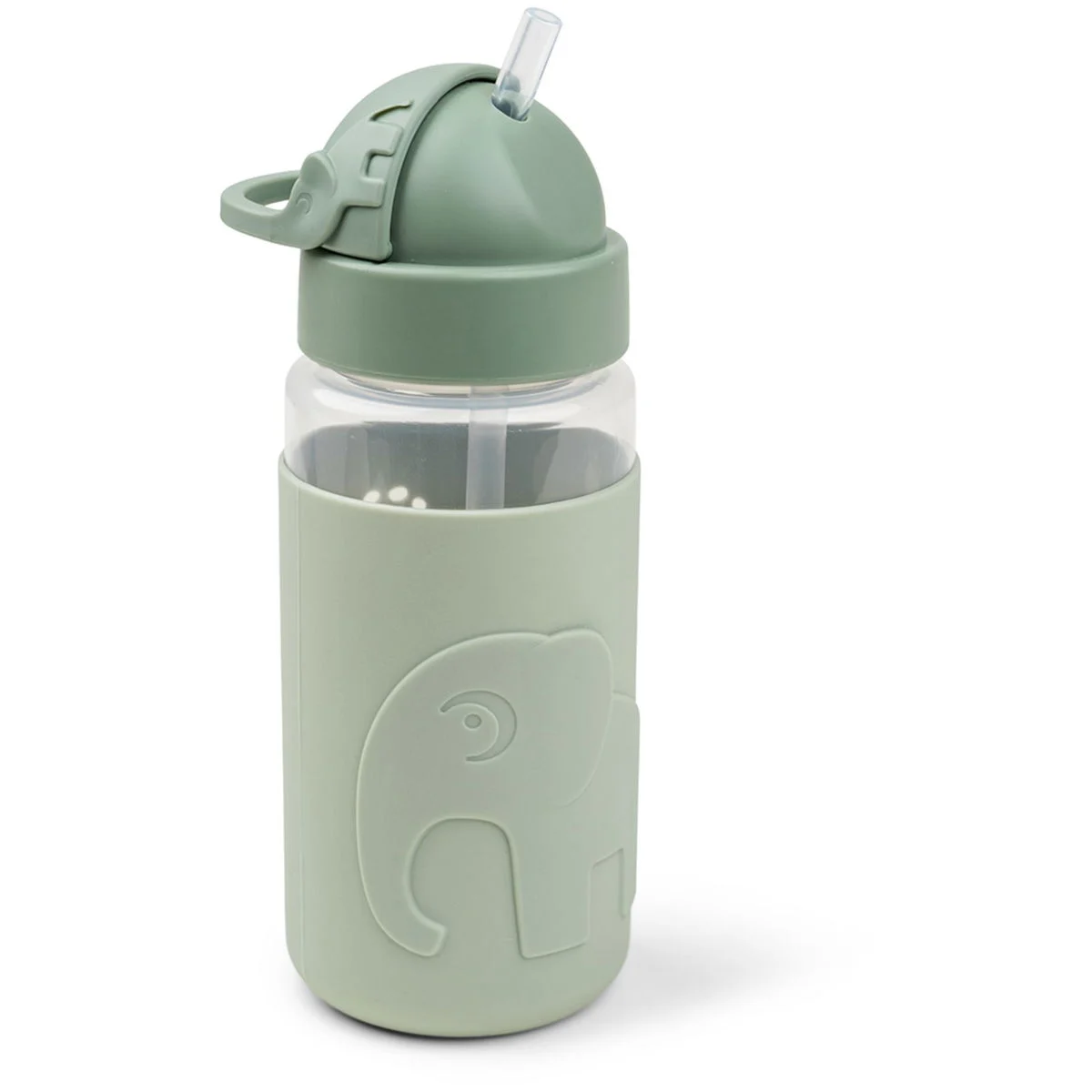 Done by Deer Strohhalm Trinkflasche Easy Grip elphee green