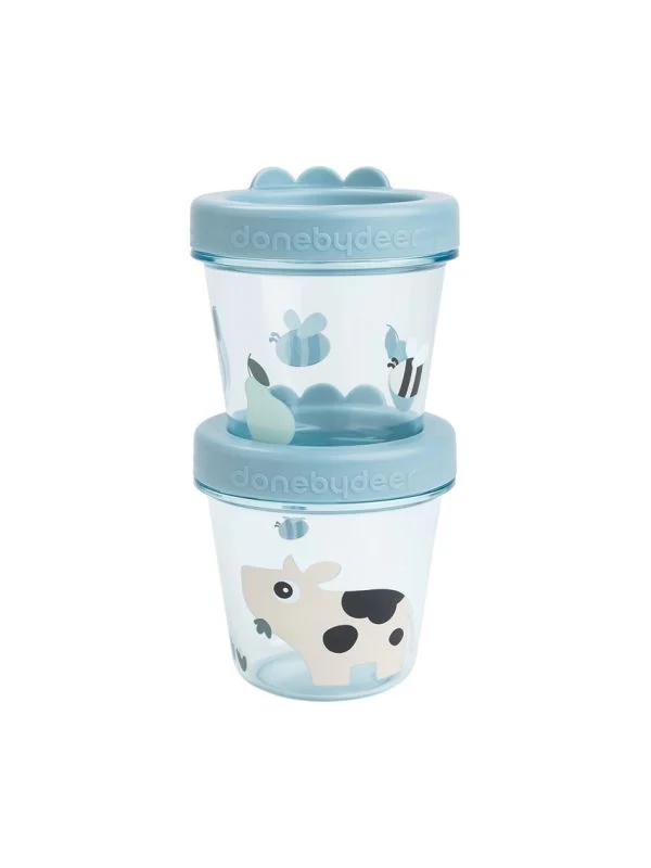Done By Deer Tiny Farm Vorratsbehälter- 2-Pack - Blue