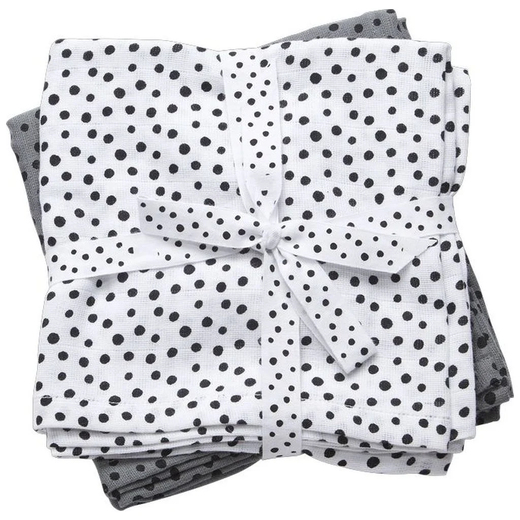 Done by DeerGazetücher Happy Dots grey 70x 70cm