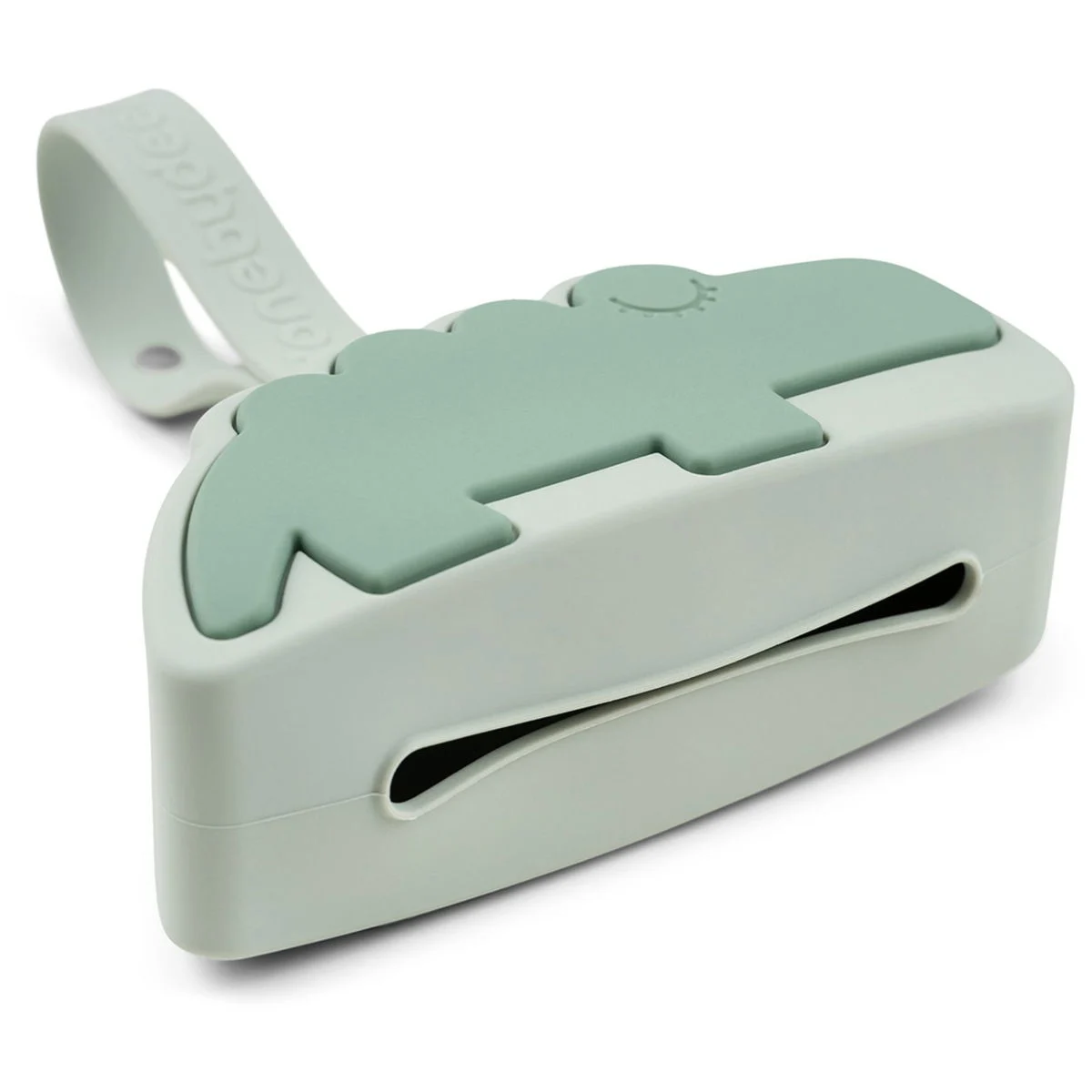 Done by DeerSilikon Schnullertasche croco green