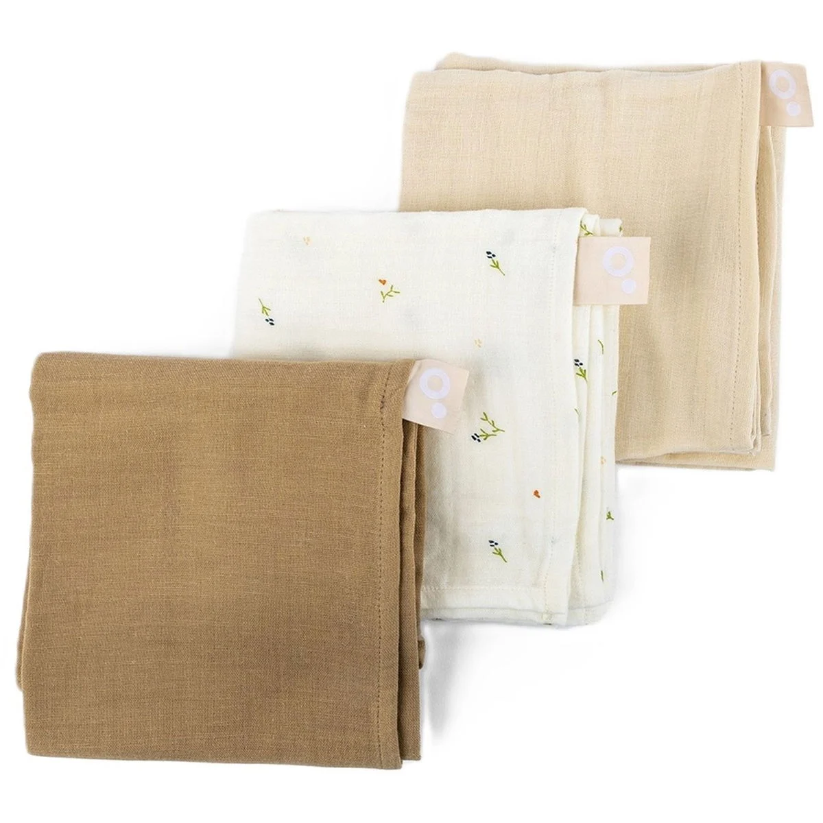 doomooBio Mulltücher 3er Pack sweety cream