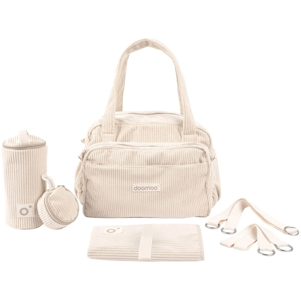 doomooWickeltasche Fluffy corduroy sand