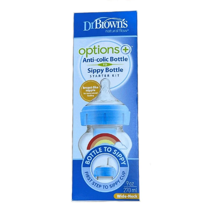 DR. BROWN'S Übergangsset 2 in 1 Blau 270ml