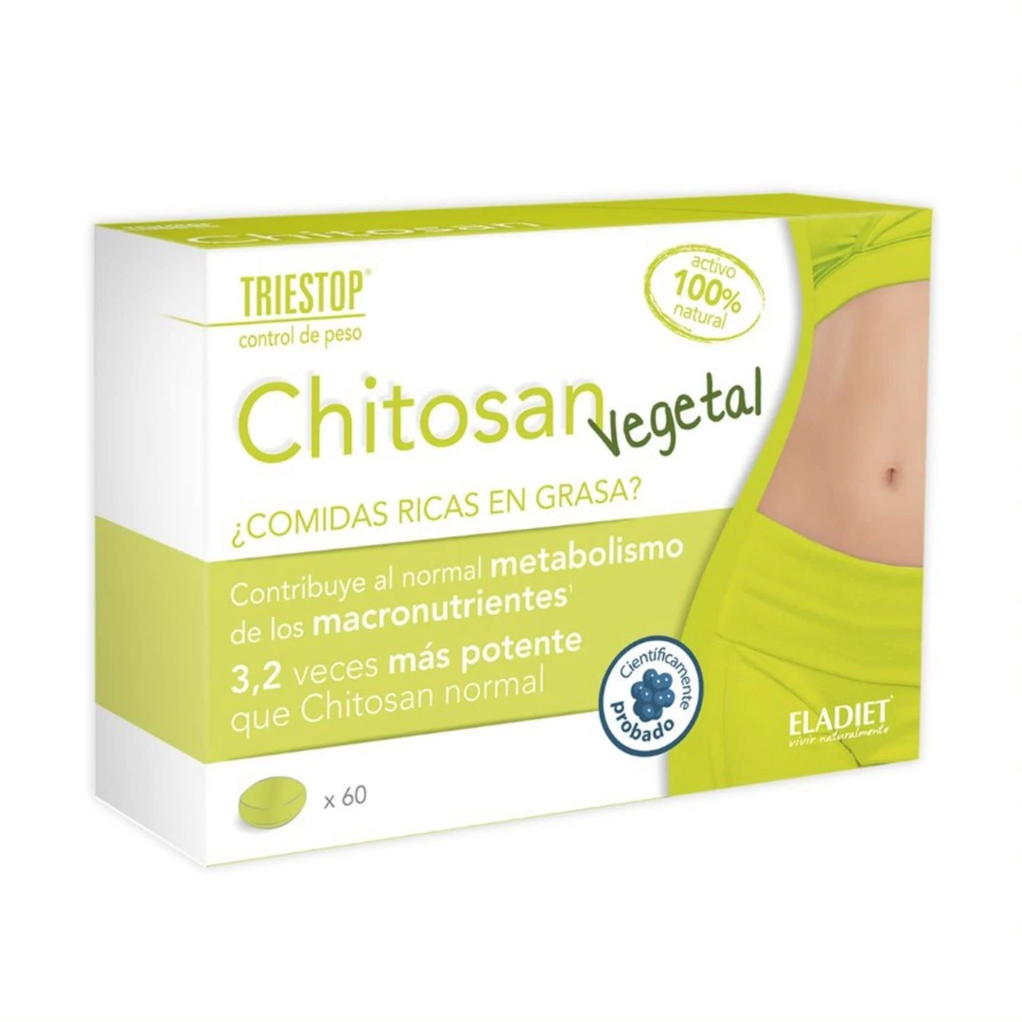 Eladiet Triestop Pflanzliches Chitosan 60 Tabletten