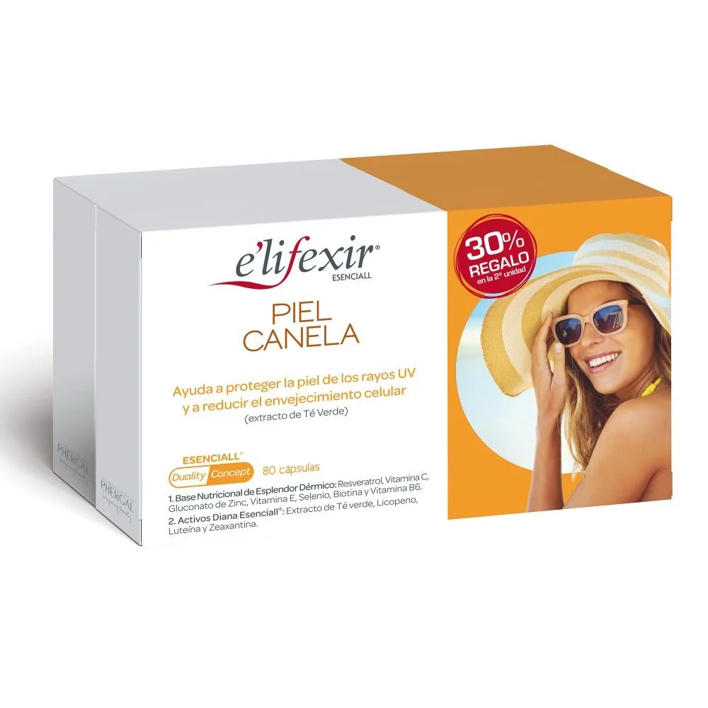 ELIFEXIR Esenciall Skin Zimt Nahrungsergänzungsmittel 2x40 Kapseln SPARVERPACKUNG