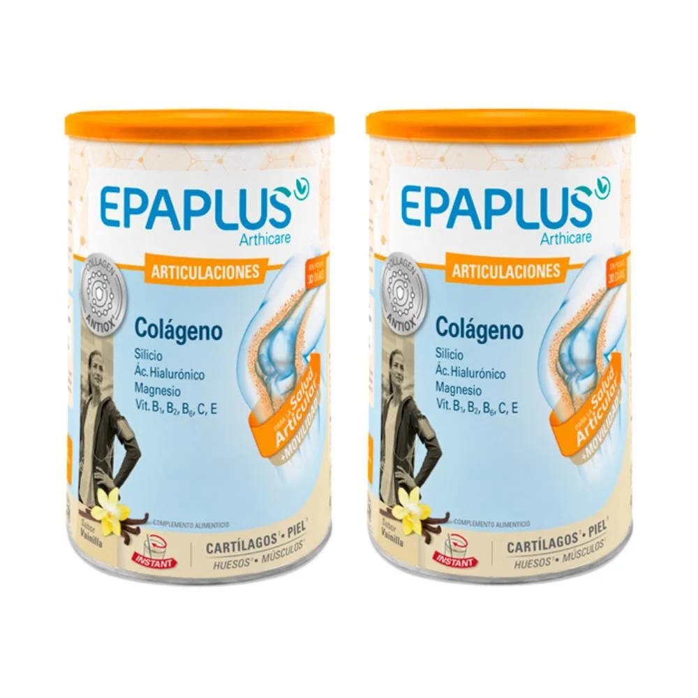 EPAPLUS Arthicare Colágeno + Silicio + Hialurónico + Magnesio Instant Vainilla DUPLO 2x325gr