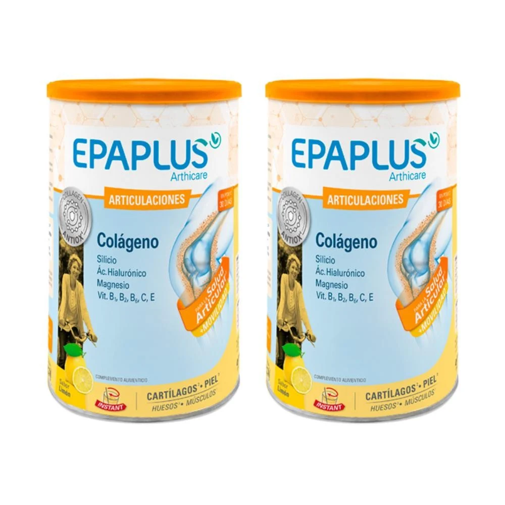 EPAPLUS Arthicare Kollagen + Silizium + Hyaluron + Magnesium Instant Lemon DUPLO 2x334gr