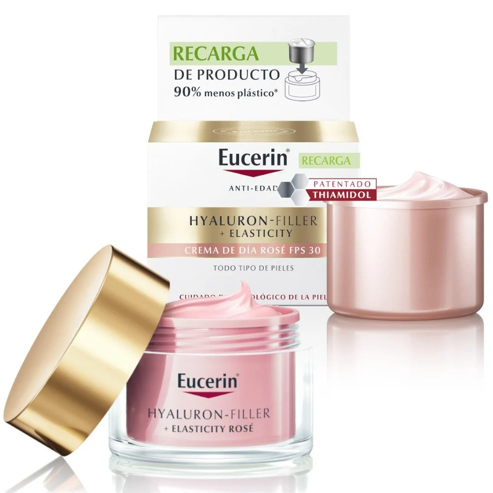 Eucerin Hyaluron Filler+ Elasticity Crema de Día Rosé 50ml + Refill 50ml
