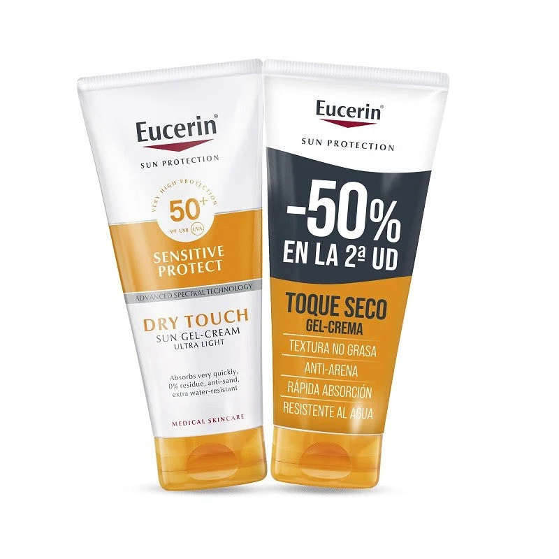 EUCERIN Sonnenschutz Sensitive Protect Ultralight Gel-Creme Dry Touch SPF50+ DUPLO 2x200ml