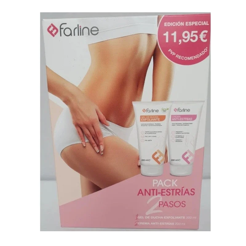 FARLINE Anti-Dehnungsstreifen-Packung Peeling-Gel 200 ml + Anti-Dehnungsstreifen-Creme 200 ml