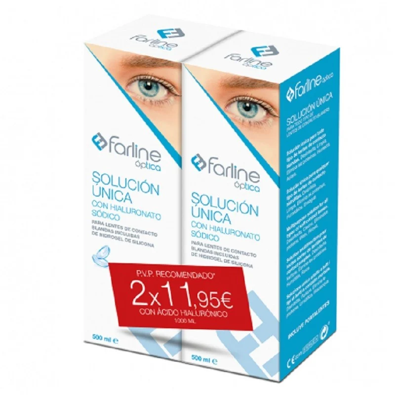 FARLINE Optica Einzellösung mit DUPLO Natriumhyaluronat 2x500ml