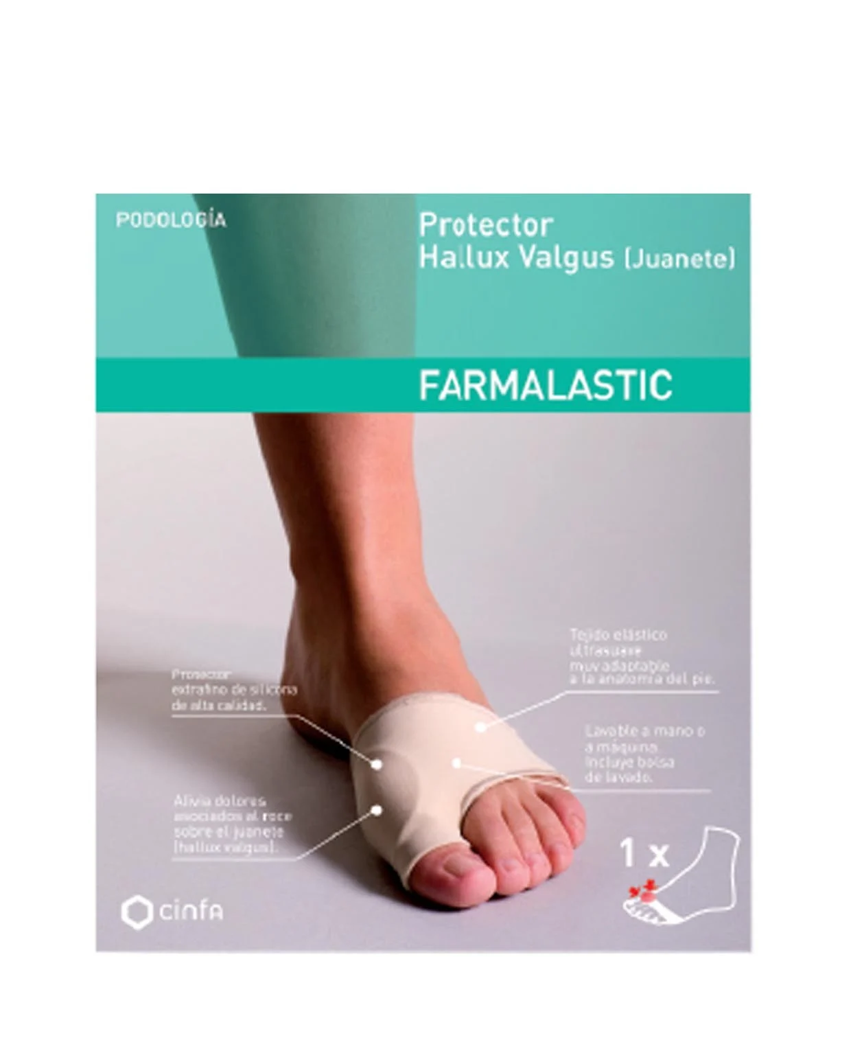 FARMALASTIC Hallux Valgus Ballenschutz, große Größe