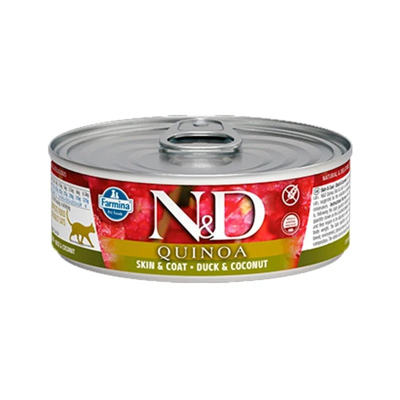 Farmina N & D Grain Free Quinoa Skin & Coat Comida Húmeda para Gatos 80g