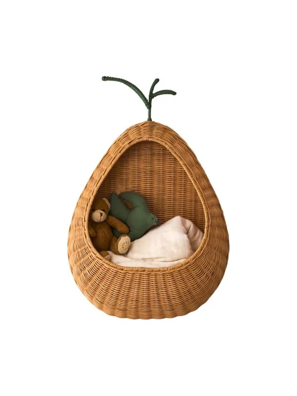 Ferm Living geflochtener Aufbewahrungskorb Birne– Natur