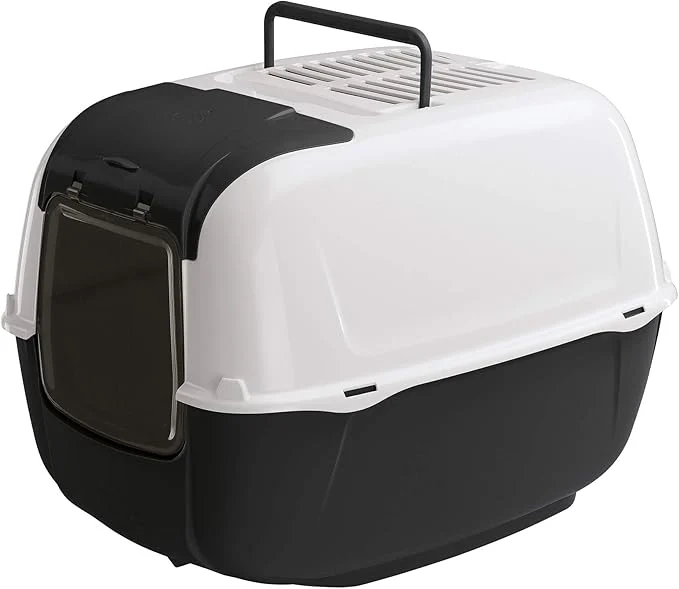 Ferplast Toilette Prima Cabrio Katzentoilette Schale Schwarz/Weiß