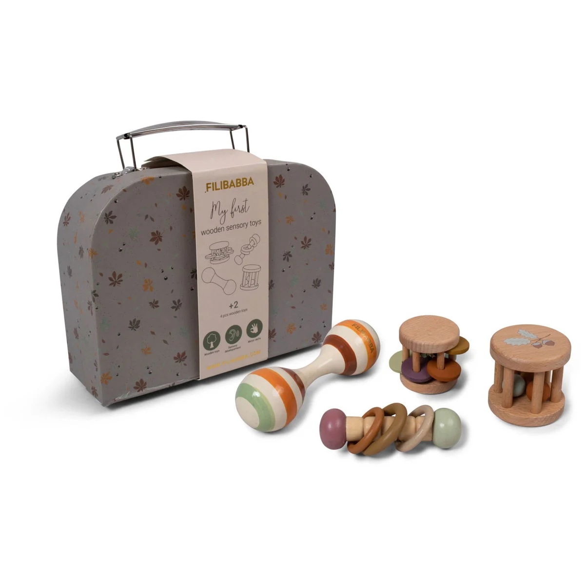 FilibabbaKoffer mit sensorischem Spielzeug