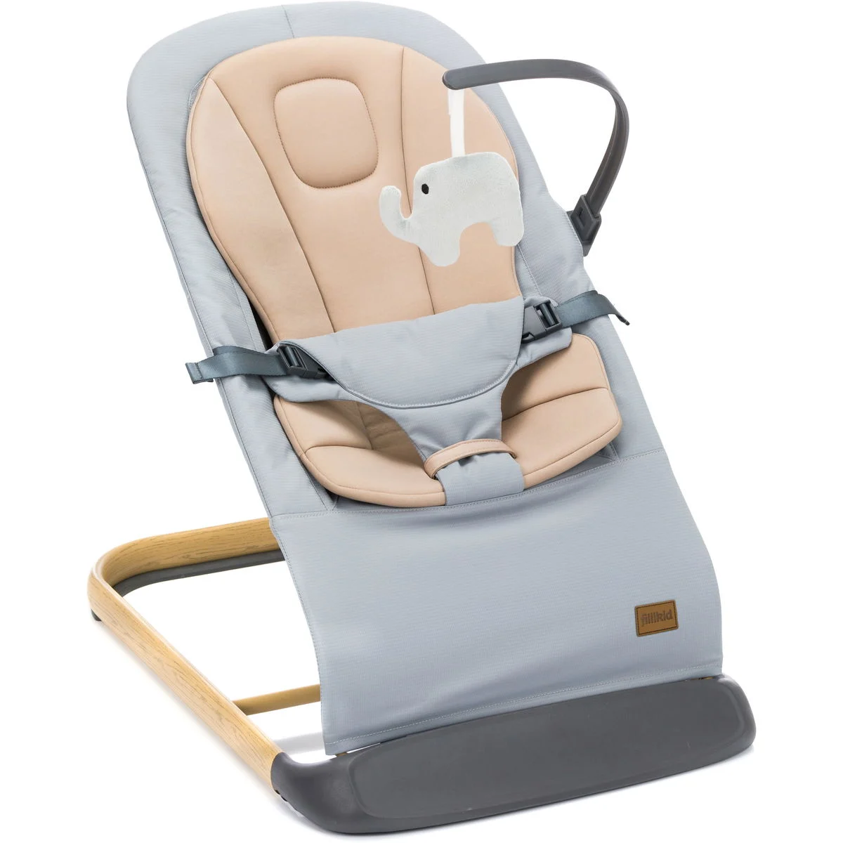 fillikidBabywippe Star grau beige