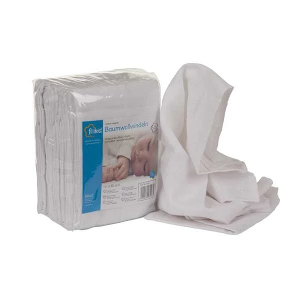 fillikidBaumwollwindeln 10Stk weiss