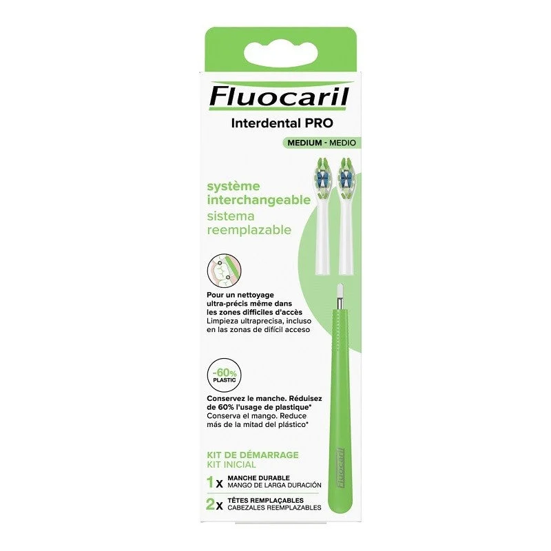 FLUOCARIL Interdentalbürste Pro Medium Austauschbares System + 2 Nachfüllpackungen Medium