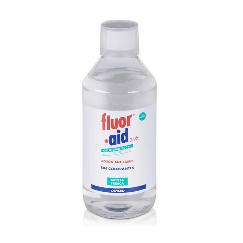 FLUOR AID 0,05 Tägliches Mundwasser gegen Karies 500 ml