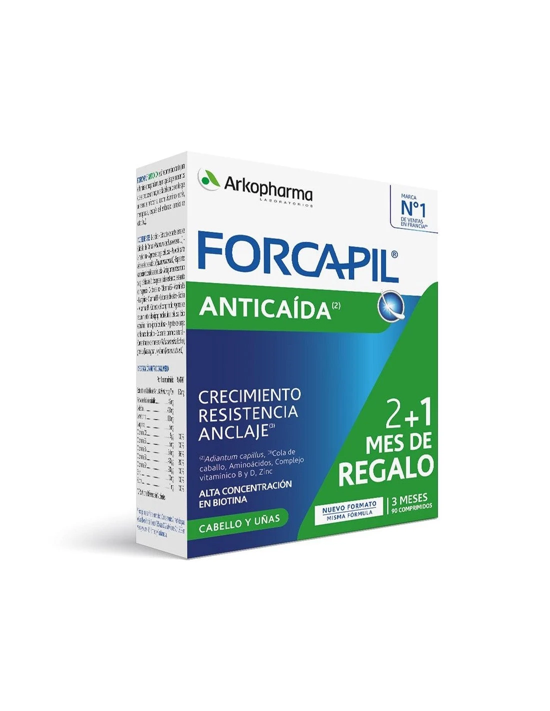 FORCAPIL Anti-Haarausfall Haare und Nägel 2+1 GESCHENK (90 Tabletten) Arkopharma