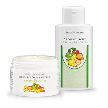 „Freche Früchte“-Set / Aromadusche + Körperbutter