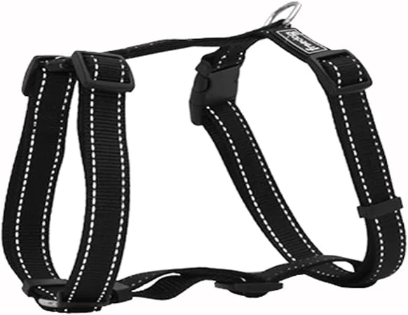 Freedog Arnés Nylon Reflex Schwarz 10mm x 20-30cm