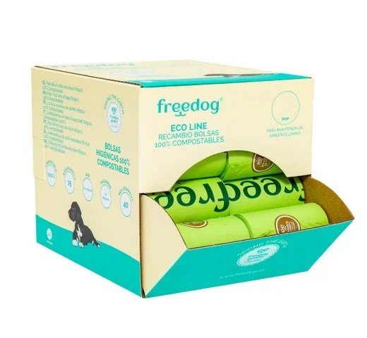 Freedog Expositor Bolsas Biodegradables para Heces 40 rollos