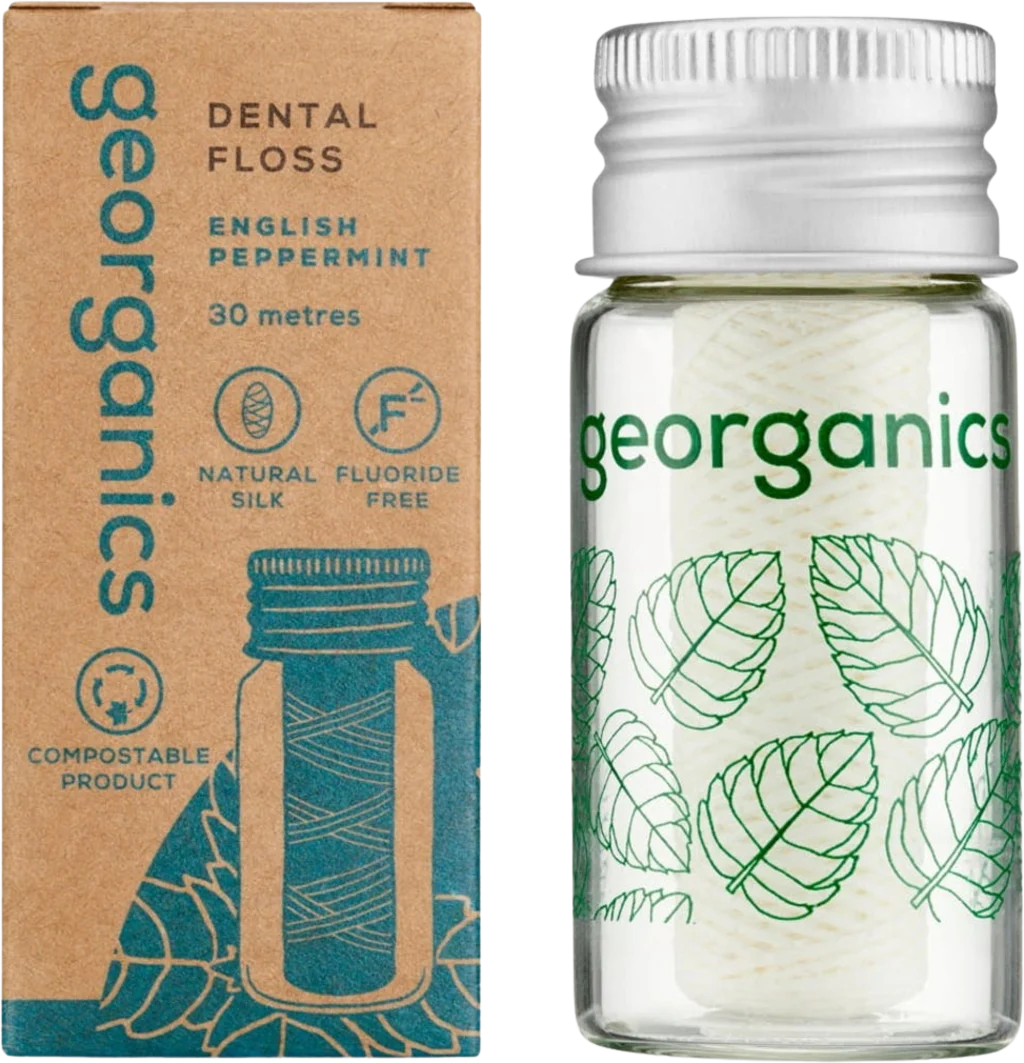 georganics Dental Floss English Peppermint, Refill 2 x 30m (2 Stk)