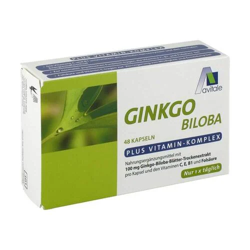 Ginkgo 100 mg Kapseln + B1 + C + E, 48 St