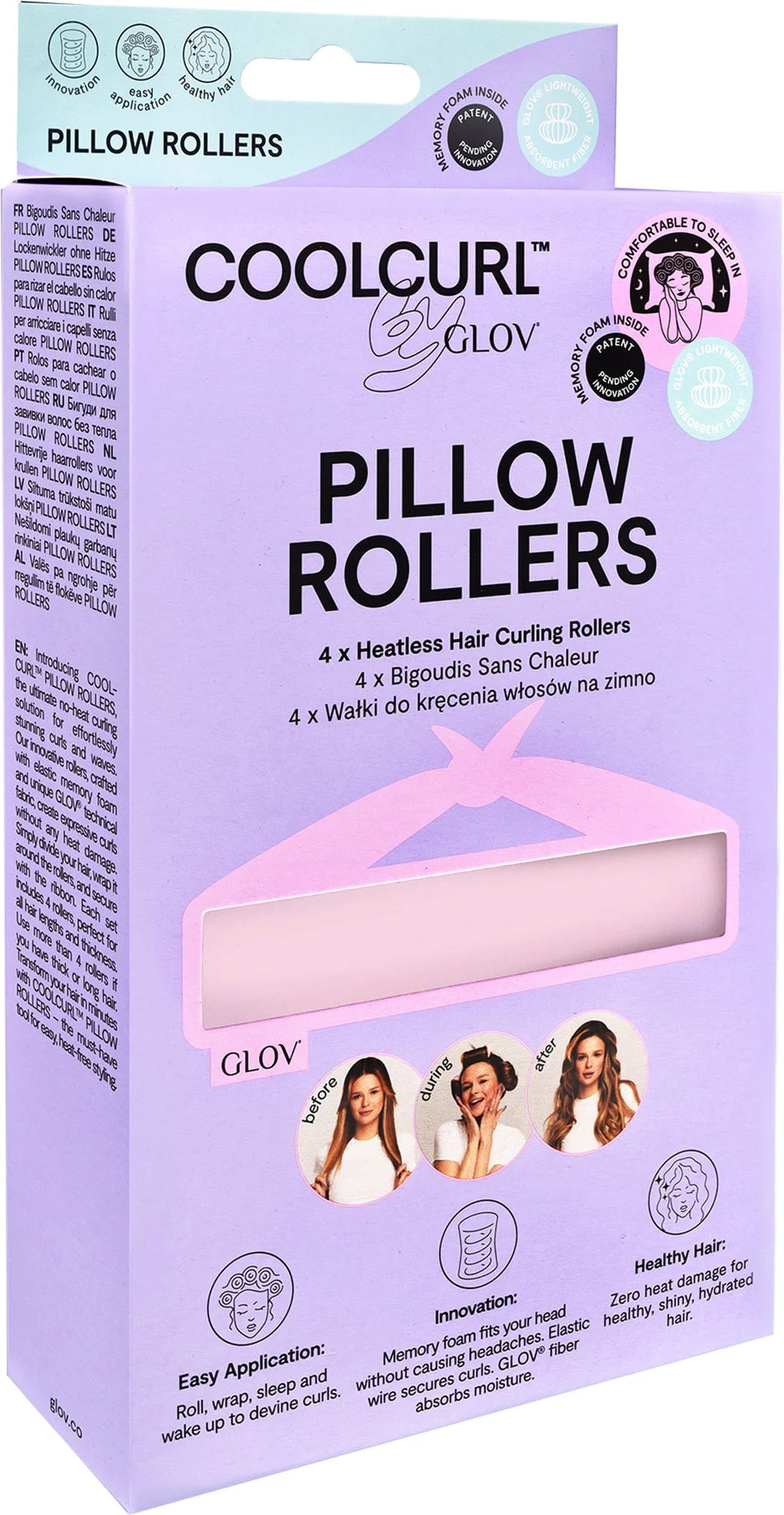 GLOV COOLCURL™ Pillow Rollers, Pink