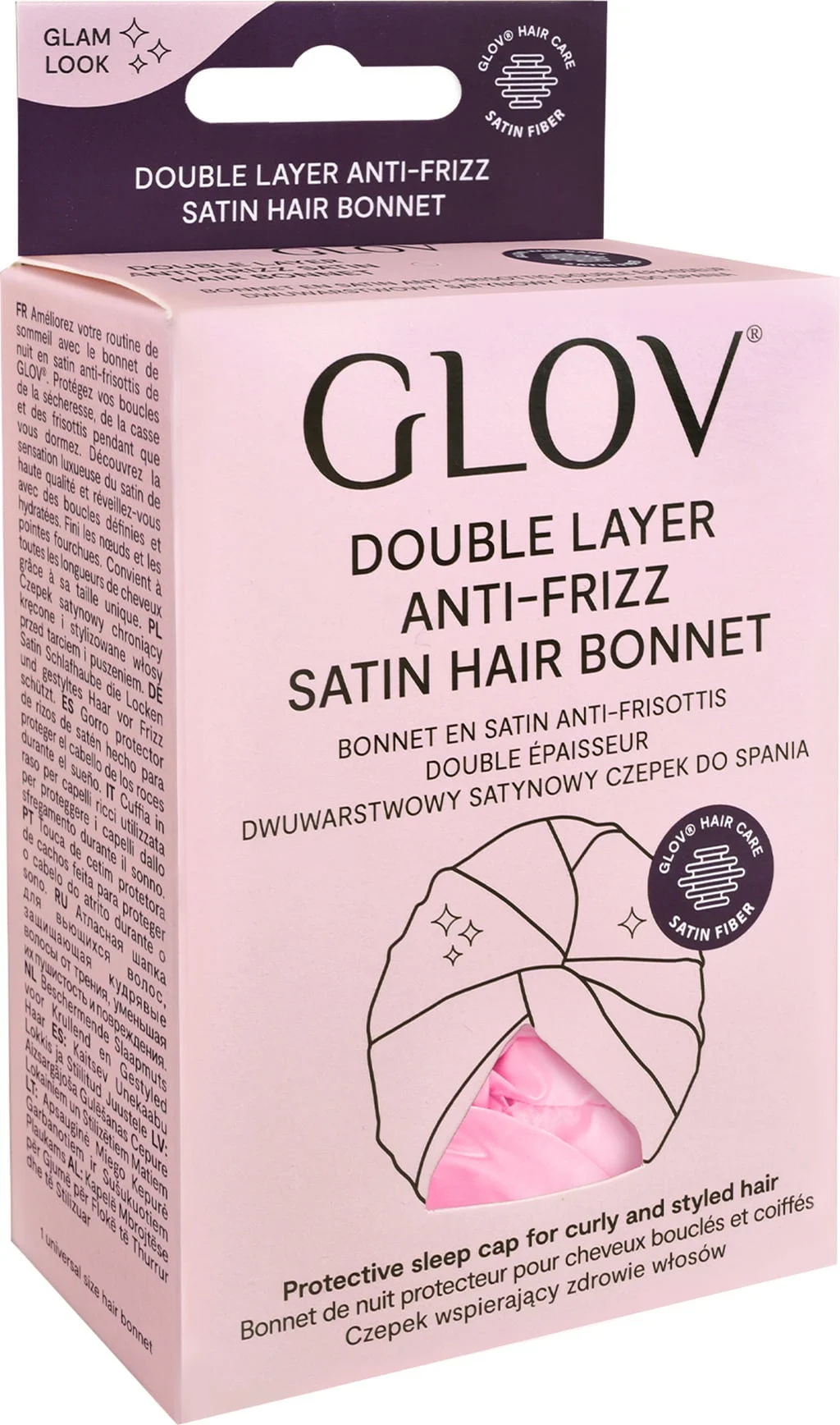 GLOV Double Layer Satin Bonnet, Black