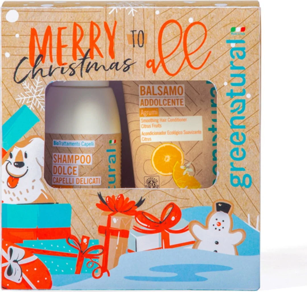 greenatural Geschenkset Haarpflege "Christmas Peggy"