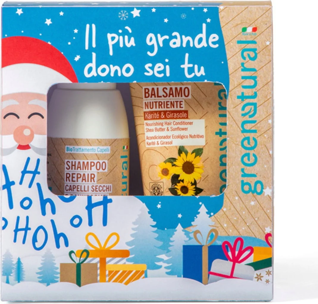 greenatural Geschenkset Haarpflege "Happy Santa"