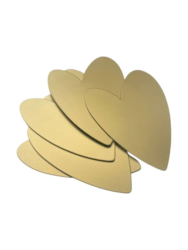 Groovy Magnets Herz Magnete - Gold - 5er-Set