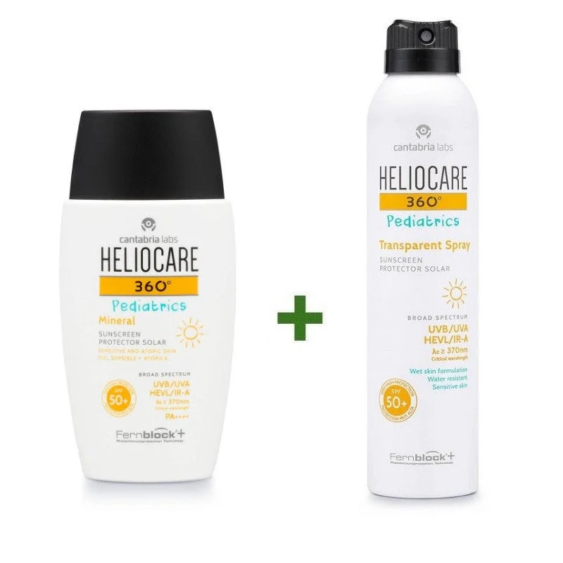 HELIOCARE 360º Pädiatrie-Mineralpaket SPF50 (50 ml) + Pädiatrie-Transparentspray 200 ml