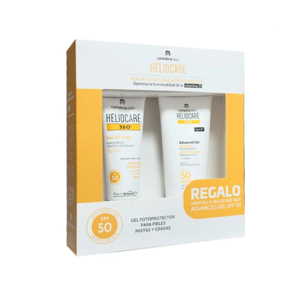 Heliocare 360 Pack Gel Protector Solar 50 ml + Advanced Gel 100 ml REGALO