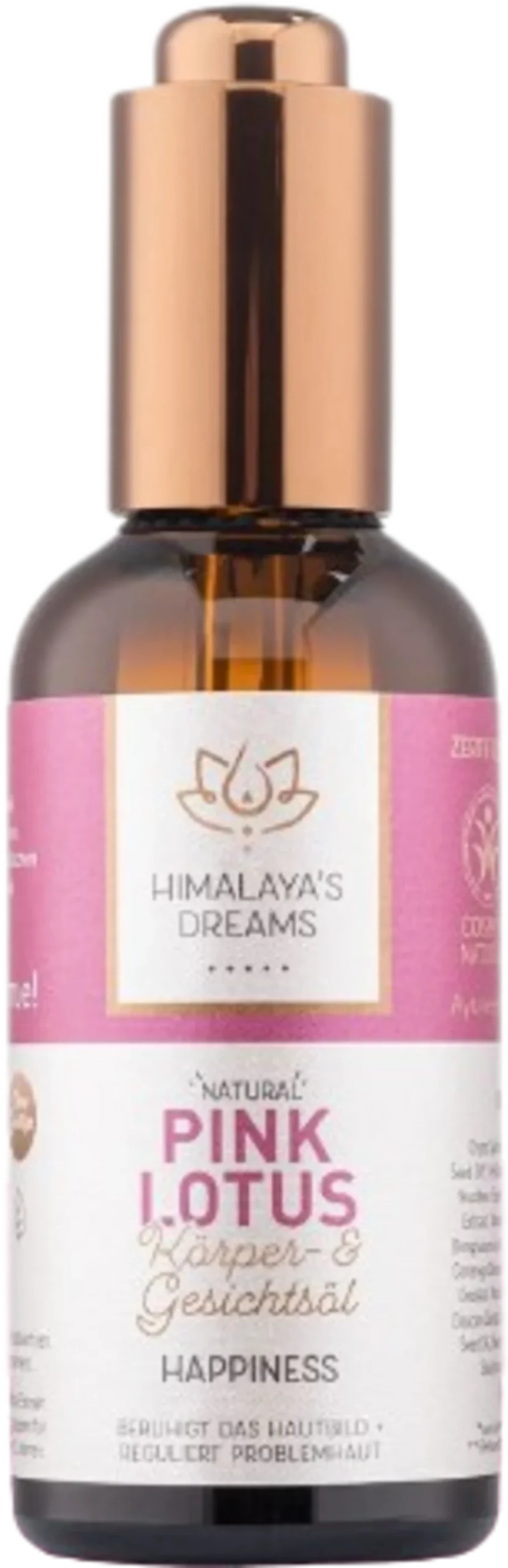 Himalaya's Dreams Pink Lotus Körper- & Gesichtsöl HAPPINESS, 100 ml